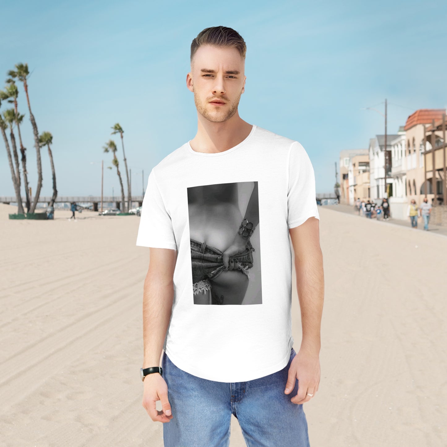 Men's Jersey Curved Hem Tee