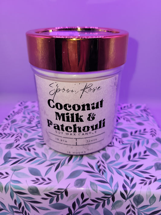 Coconut milk and patchouli candle